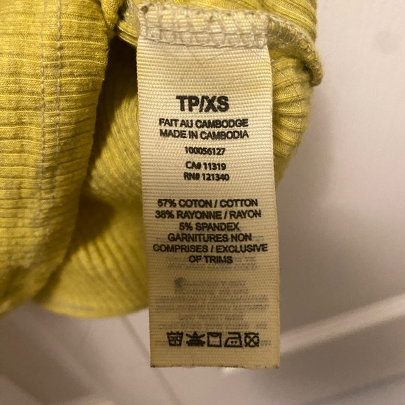 Mustard yellow cropped tank top XS - Picture 3 of 3